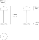 thumbnail of Zafferano CIRCE Schwarze LED-Tischleuchte, wiederaufladbar und dimmbar