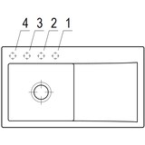 thumbnail of Villeroy&Boch Spülbecken mit Abtropffläche rechts, Subway Style 50 Steam 90x51cm, Keramik, Excenterbetätigung