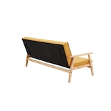 thumbnail of SalesFever Schlafsofa mit Armlehnen | 3 Funktionen | Bezug Strukturstoff | Gestell Massivholz Eukalyptus | B 190 x T 85 x H 81 cm | senfgelb