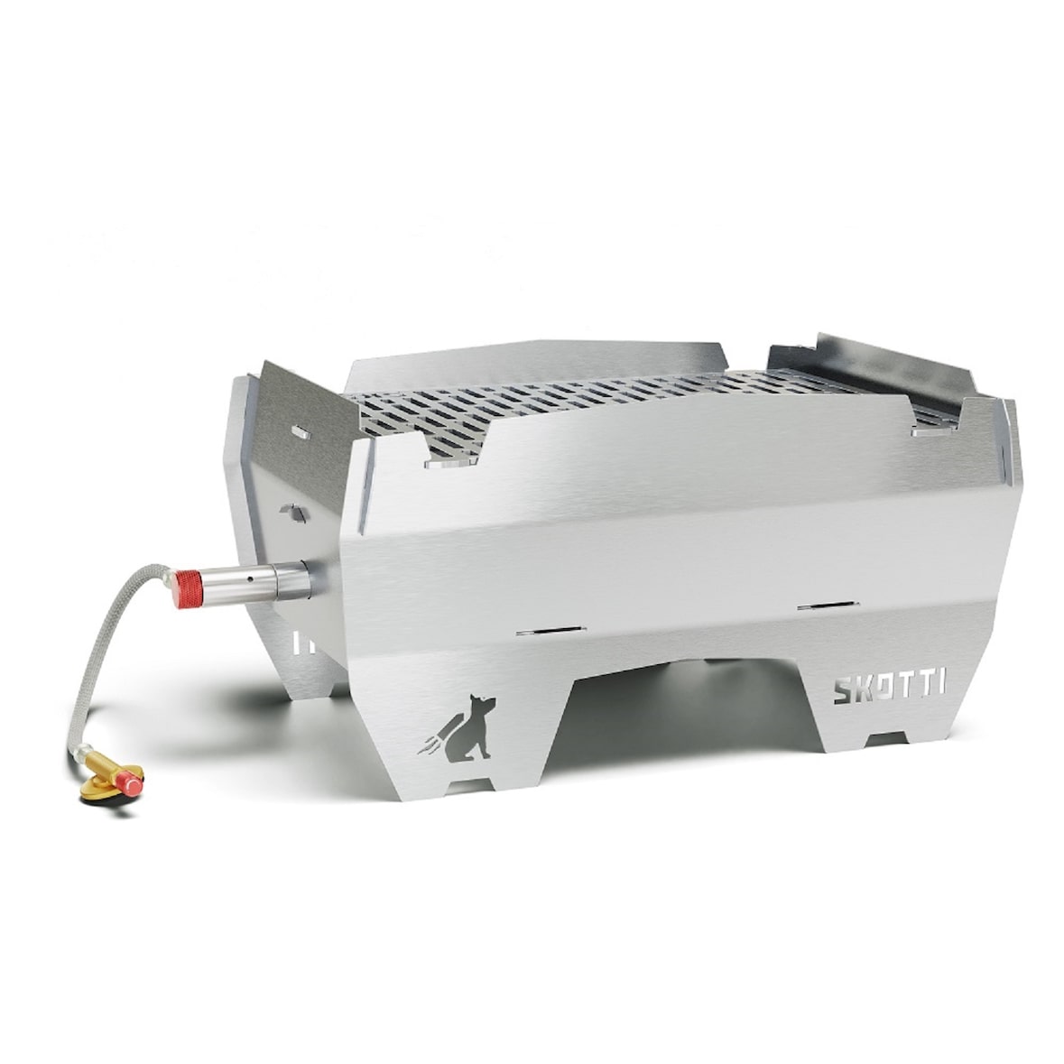 Skotti Grill Set mobiler Gasgrill mit 1 Liter Boks und Tragetasche