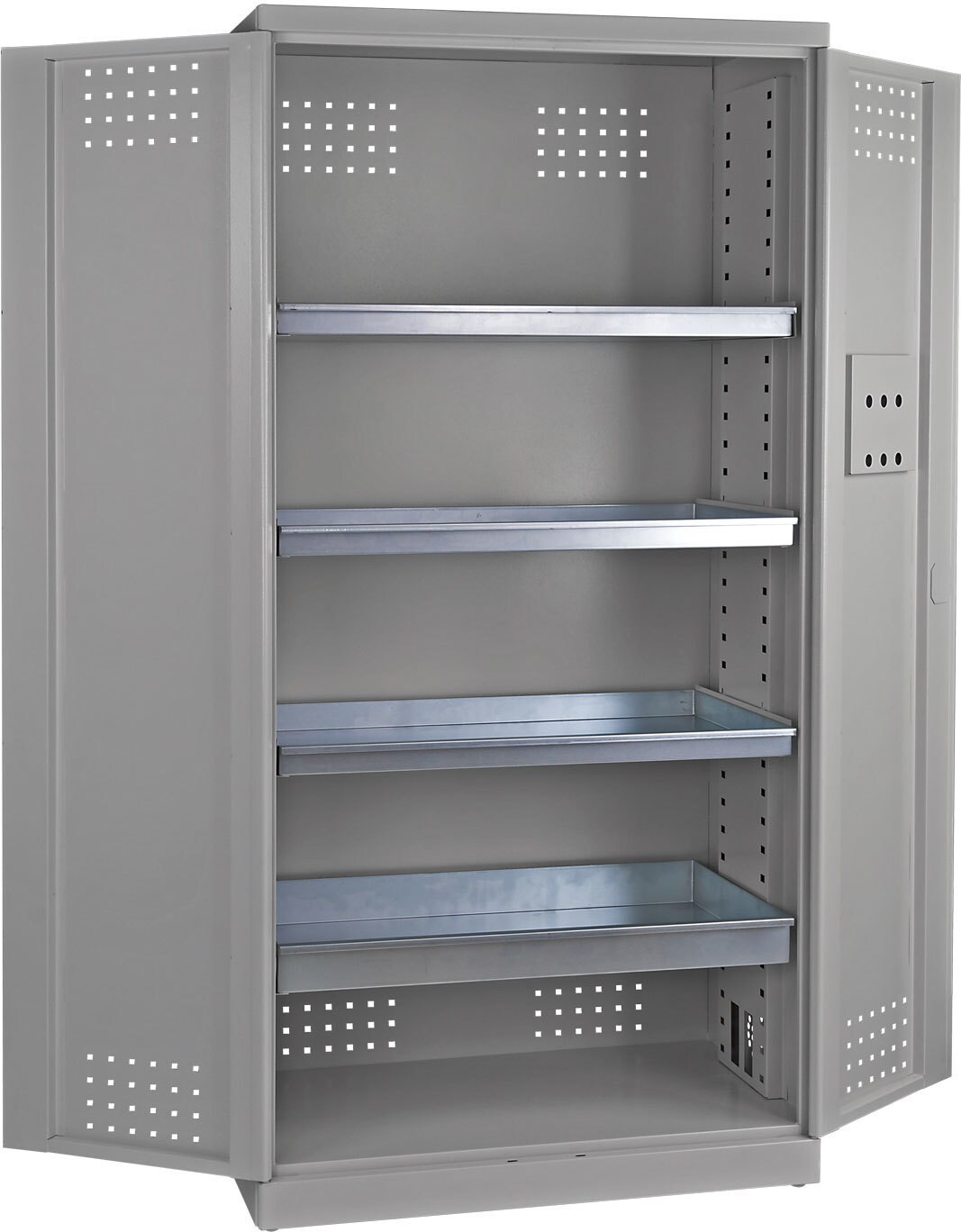 PROREGAL Gefahrstoffschrank | HxBxT 192x92x58cm | Lichtgrau