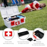 thumbnail of HMF Erste Hilfe Kasten zur Medikamenten Aufbewahrung, Medizinbox leer für Sportverein, Betrieb oder Zuhause, 37 x 20 x 18,5 cm, Weiß-Rot