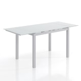 thumbnail of Oreste Luchetta tavolo allungabile CLEVE WHITE piano vetro temprato verniciato bianco H.76 x L.110 x P.70 cm