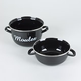 thumbnail of Baumalu Marmite à moules émail coloris noir avec marquage «Moules» 18 cm 312852