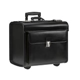 thumbnail of Alassio Pilotenkoffer Leder Trolley Business Aktentasche Aktenkoffer Silvana schwarz 92705