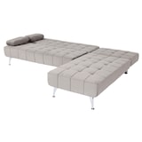 thumbnail of Schlafsofa HWC-K22, Couch Ecksofa Sofa, Liegefläche links/rechts Schlaffunktion 236cm ~ Samt grau