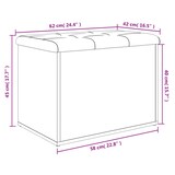 thumbnail of Sitzbank JONA mit Stauraum Sonoma-Eiche 62x42x45 cm | Aufbewahrungsbank Flurbank Garderobenbank