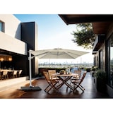 thumbnail of METRO PROFESSIONAL Guarda-sol suspenso quadrado, alumínio/aço, 3 x 3 m, repelente de água, bege/platina