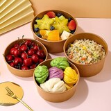 thumbnail of DeinPack 50 Salatschalen 1300ml  to go Schalen mit Deckel braun rund