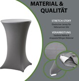 thumbnail of 2x Stehtischhusse Stretch 70 cm anthrazit Tischdecke Husse Bistrotisch Partytisch
