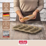 thumbnail of Moule à pain perforé 4 mini baguettes Zenker Mojave Gold