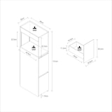 thumbnail of VCM Badmöbel Midischrank Tasalo Honig-Eiche H. 131 x B. 25 x T. 48 cm
