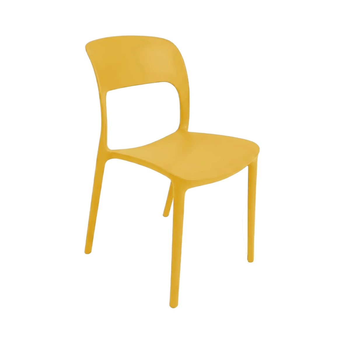 Sicignano Set mit 10 Noemi-Stühlen aus gelbem Polypropylen, 80 x 48 x 42 cm