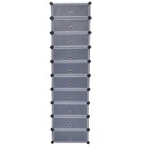 thumbnail of Helloshop26 - Armoire à chaussures range chaussures rangement meuble entrée couloir salon avec 10 compartiments Noir noir 02_0021403