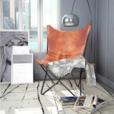 thumbnail of Chaise papillon Marron Cuir véritable  Modèle Orion Logic Pro