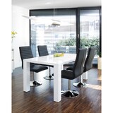 thumbnail of SalesFever Esszimmerstuhl 4er Set | Bezug Kunstleder | Gestell Metall Chrom-Optik | 360 Grad drehbar | B 45 x T 65 x H 106 cm | schwarz