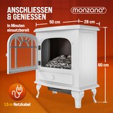 thumbnail of MONZANA® Elektrokamin mit Heizung LED 2000W weiß