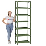 thumbnail of PROREGAL Industriestyle Wohnregal MAGNUS im Schraubsystem Made in Germany | HxBxT 220x75x30cm | 7 Stahlplatten-Ebenen | Fachlast 60kg | Resedagrün