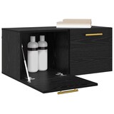 thumbnail of vidaXL Wandschrank Wandmontiert Schwarz Eichen-Optik 80 x 36.5 x 35 cm