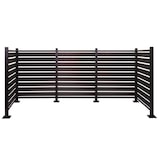 thumbnail of Recinzione per cassonetti in alluminio HWC-K57, rivestimento per cassonetti, effetto legno, estensibile 130x300x110cm ~ antracite