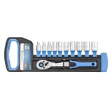 thumbnail of Högert Knarrenkasten-Set 10-teilig HT1R334 Stecknuss Satz Ratschenkasten 1/4"