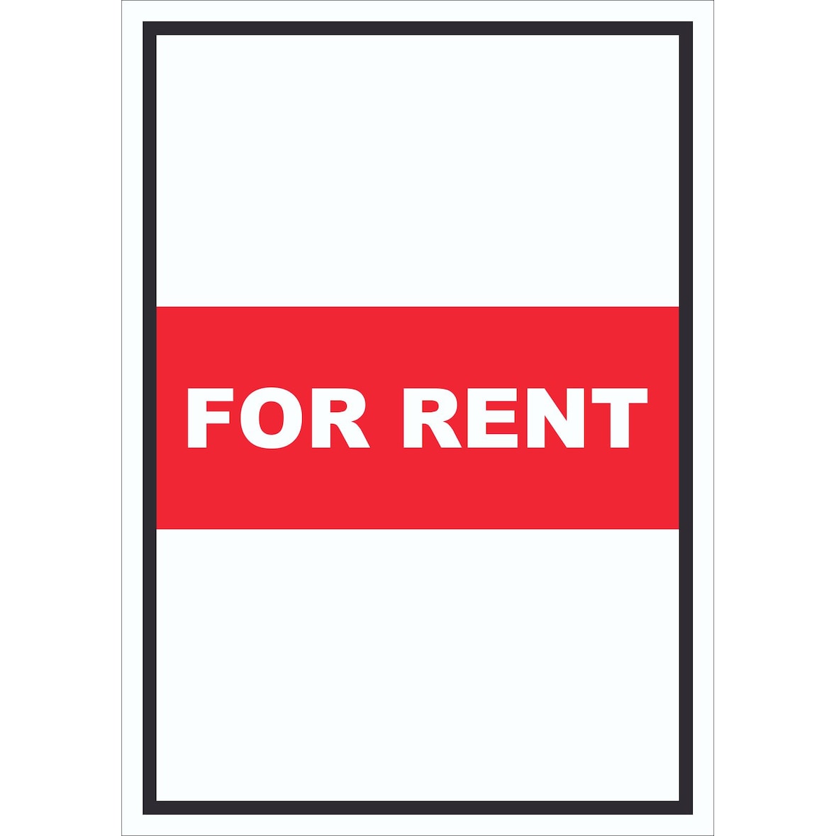 For Rent Schild mit Text Verkaufsschild hochkant A3 Rückseite selbstklebend