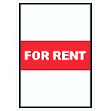 thumbnail of For Rent Schild mit Text Verkaufsschild hochkant A3 Rückseite selbstklebend