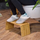 thumbnail of Relaxdays Toilettenhocker, klappbar, Stuhlgang Unterstützung, WC Hocker Erwachsene, Bambus, HxBxT: 19x48,5x20 cm, natur