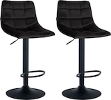 thumbnail of 2er Set Barhocker Jerry Samt schwarz/schwarz