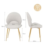 thumbnail of COSTWAY Esszimmerstuhl-Set, 2 Stück, Akzentstühle mit geschwungener Rückenlehne, gepolsterter Stuhl