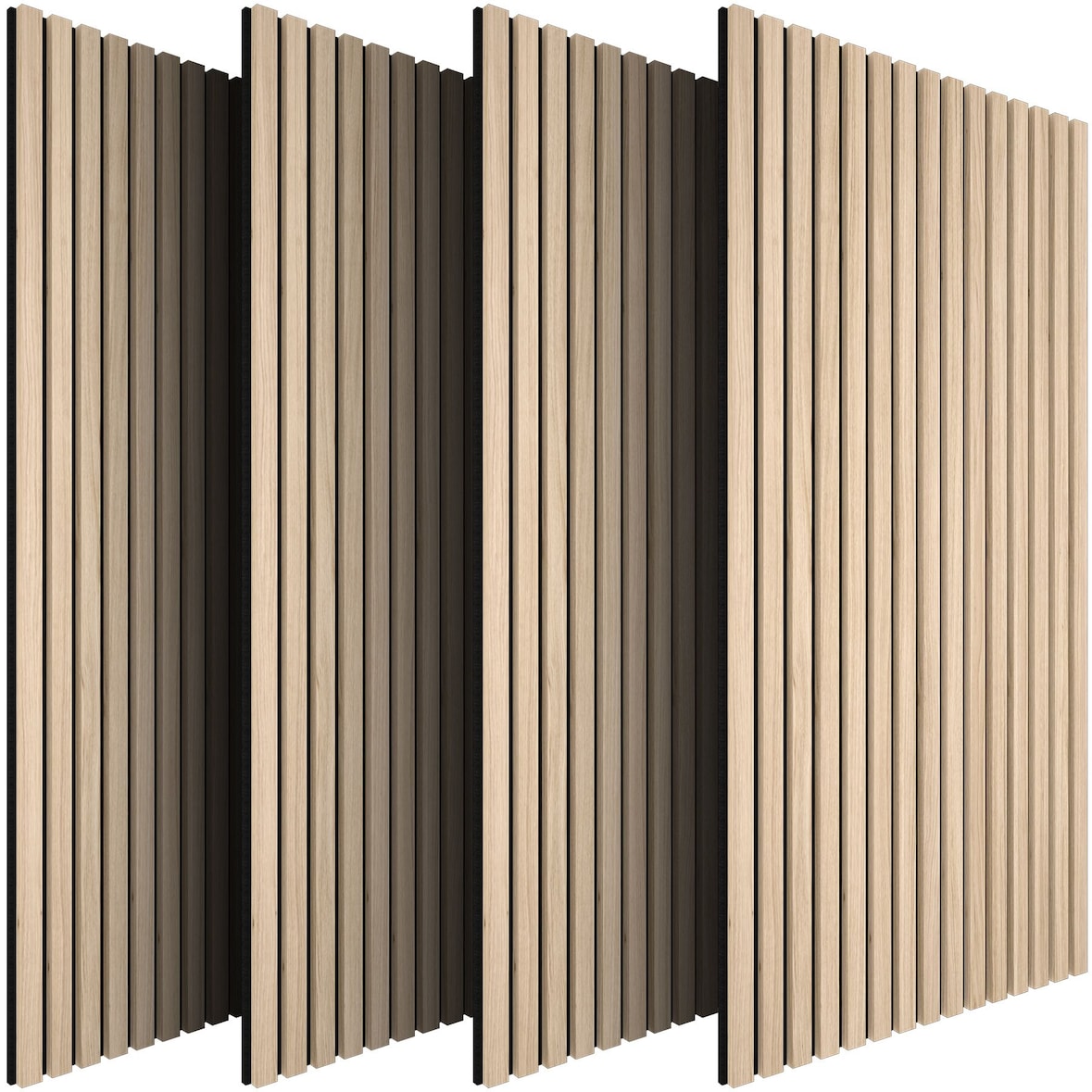 tectake Paneles de pared Sonic Wall II fonoabsorbentes MDF madera auténtica decorativos insonorización pared techo roble claro 110 x 50 cm
