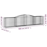 thumbnail of vidaXL Gabionen mit Hochbogen 5 Stk. 400x50x80/100cm Verzinktes Eisen