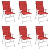 thumbnail of vidaXL Gartenstuhlauflagen für Hochlehner 6 Stk. Rot 120x50x3 cm Stoff