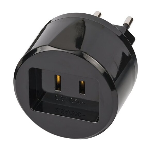 Brennenstuhl Adapter Travel Stecksystem US/Aufsatz DE 2.5A Kabel