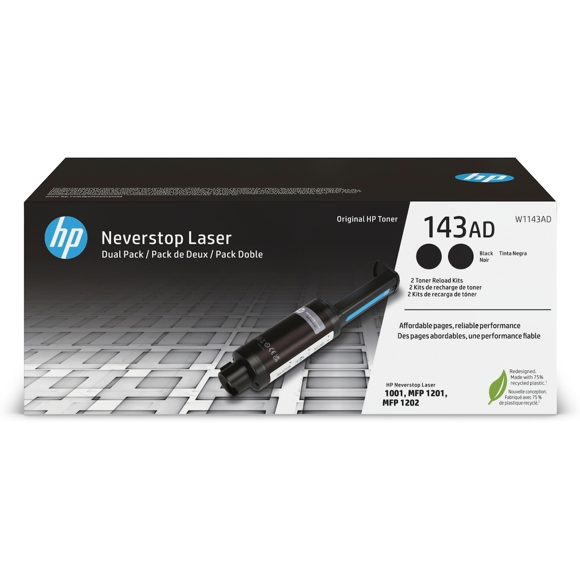 HP 143A - Pack de 2 toners noirs HP W1143AD