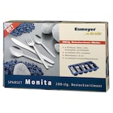 thumbnail of 200-tlg. Sparset MONITA, Edelstahl 18/0, trowalisiert, Messer aus Klingenstahl. enthält je 40 Menümesser, Menülöffel, Menügabeln,