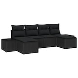 thumbnail of vidaXL Garten-Sofa-Set 6 pcs Schwarz 184 x 62 x 85 cm Poly Rattan