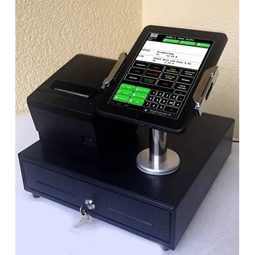 7" Kassensystem für Einzelhandel: Kiosk, Imbiss, Laden / Terminal, Bondrucker, Geldlade