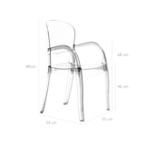 thumbnail of Set di 4 poltrone  Joker in policarbonato trasparente di altissima qualità, impilabili. Marchio Grandsoleil. 55x54x89