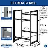 thumbnail of DanDiBo Getränkekistenregal 2 Kisten Schmal Metall Stehend 96475 Getränkekistenhalter 47 cm Getränkekistenständer Flaschenkistenregal