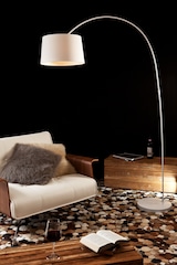 thumbnail of SalesFever Bogenlampe 205 cm | Ø Lampenschirm 40 cm | echter Marmorfuß | B 135 x T 36 x H 205 cm | weiß