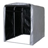 thumbnail of Décoshop26 - Abri de jardin en aluminium rangement divers extérieur protection uv imperméable 201x157x201 cm argenté 04_0005736