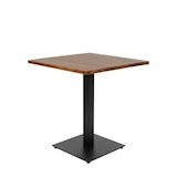 thumbnail of Mesa Cuadrada de Hostelería 70x70 cm en Madera Maciza de Acacia y Base Cuadrada de Acero Negro para Cafeterías y Restaurantes