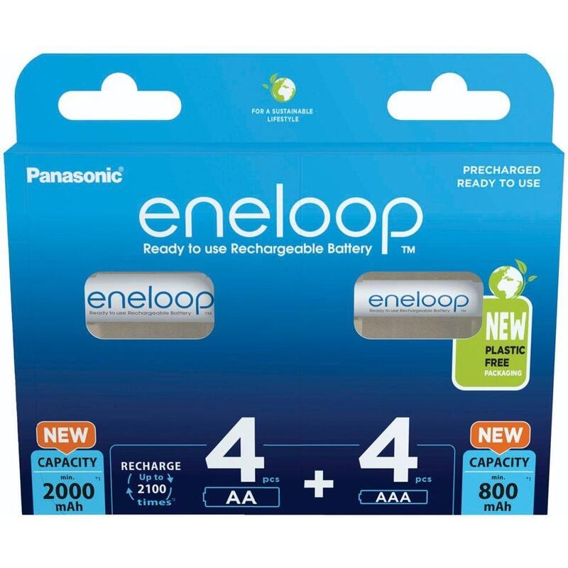 Panasonic Eneloop Combipack 4Xaa + 4Xaaa Bk-Kjmcde44E