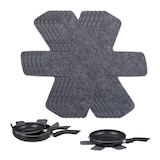 thumbnail of Relaxdays Pfannenschoner, 8er Set Pfannentrenner, 38 x 30 cm, Filz Pfannenschutz, Stapelschutz für Pfannen & Töpfe, grau