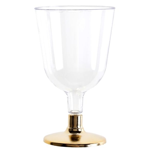 576 Mehrweg Weingläser gold 150 ml Wiederverwendbar Kunststoff unzerbrechlich transparent Rotwein Weisswein Glas