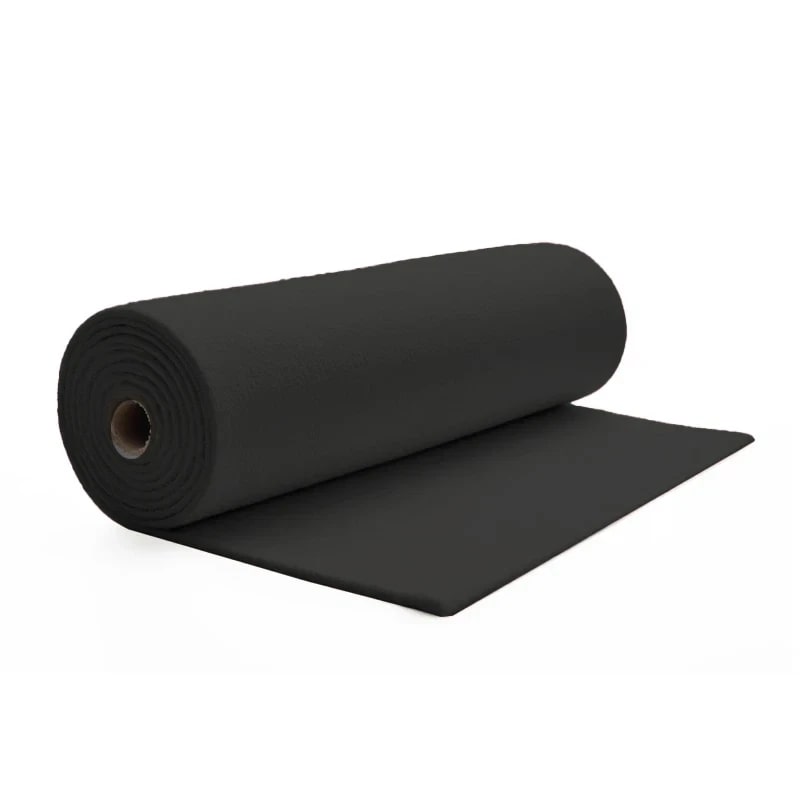 Moqueta ferial negro en rollo 1 x 60 (60 m²) Bodas / Eventos / Ferias / Desfiles