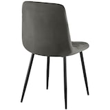 thumbnail of CLP Lot de 4 chaises de salle a manger Antibes Velours HBT: 84x45x55 cm Gris foncé
