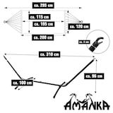 thumbnail of Amaca da Giardino con Struttura - Telo Amaca con Supporto 310cm - Amaca Doppia