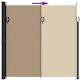 thumbnail of vidaXL Windscherm uittrekbaar 200x300 cm taupe